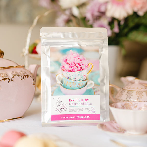 Inner Glow herbal tea pouch by Tea with Tracie