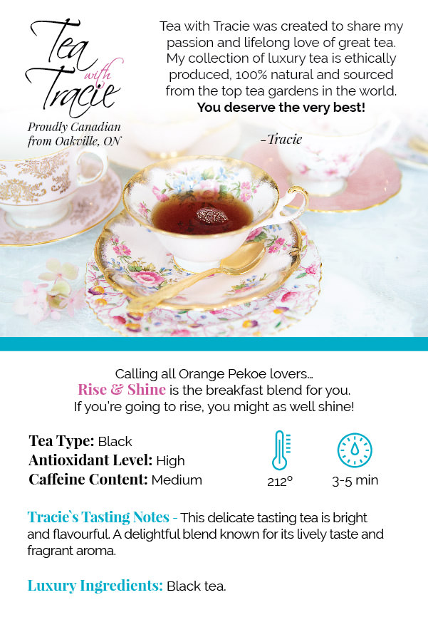 Rise and Shine Black Tea Tasting Notes and Ingredients